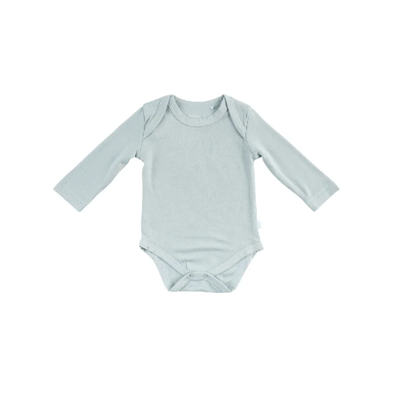 Baby Long-Sleeve Bamboo Bodysuit | Slate