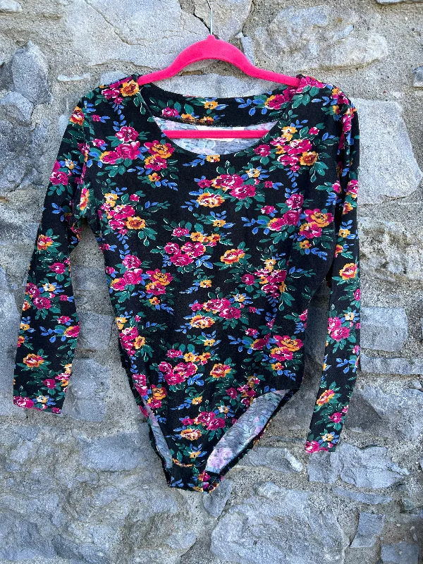 90s floral bodysuit uk 14