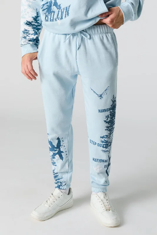 Nature Graphic Fleece Jogger