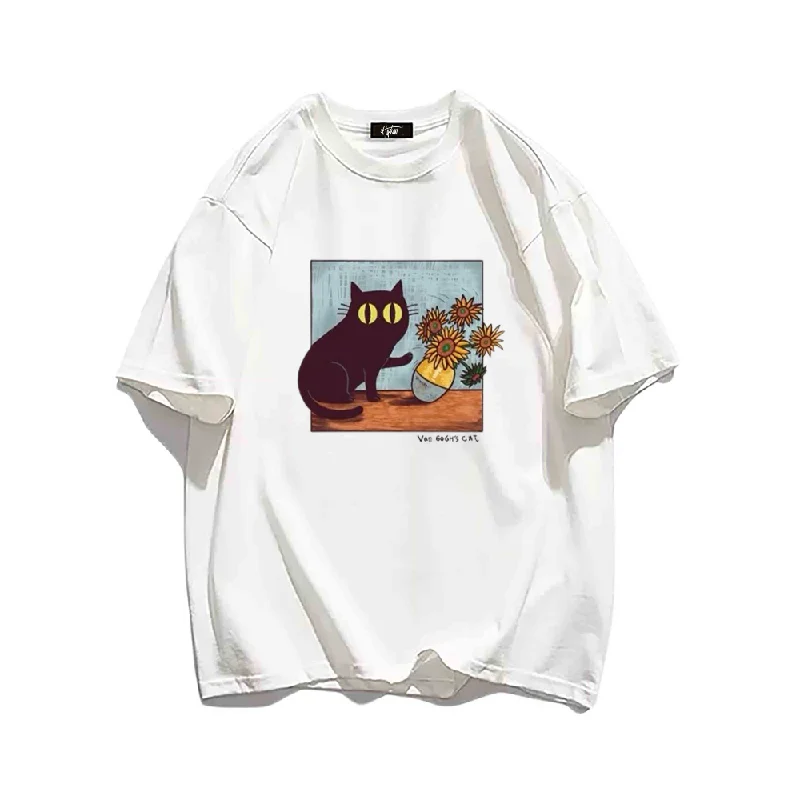 “Cute Sunflower Cat” T-shirt