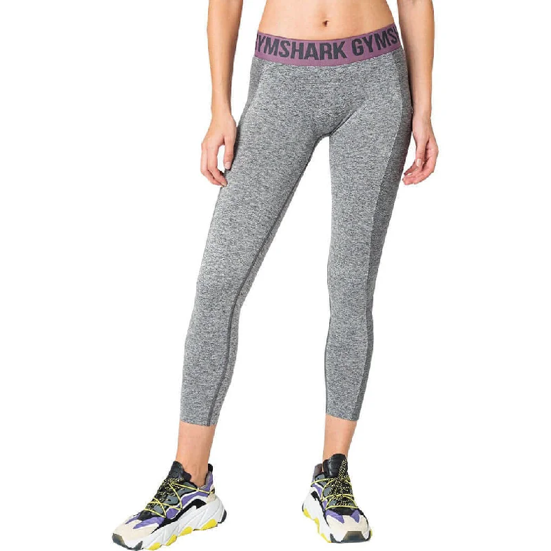 Gymshark Flex Low Rise Womens Long Training Tights - Grey