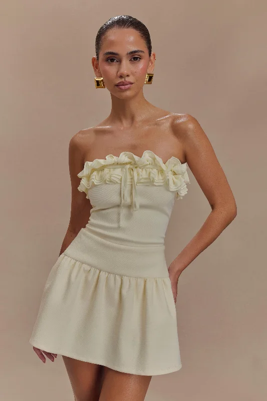 Jennie Ruffle Off Shoulder Top - Ivory