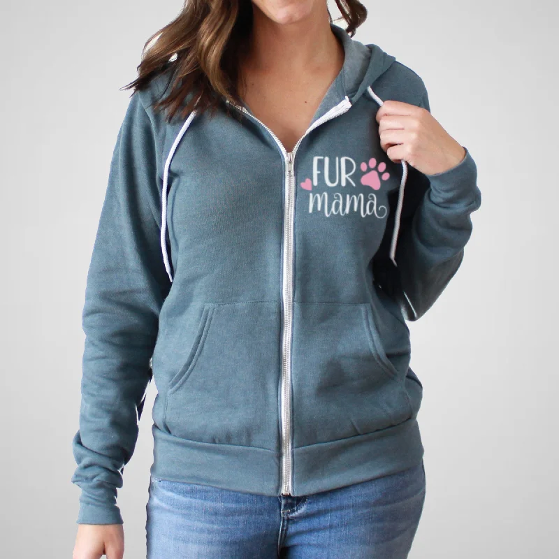 Fur Mama - Adult Unisex Sponge Fleece Full-Zip Hoodie