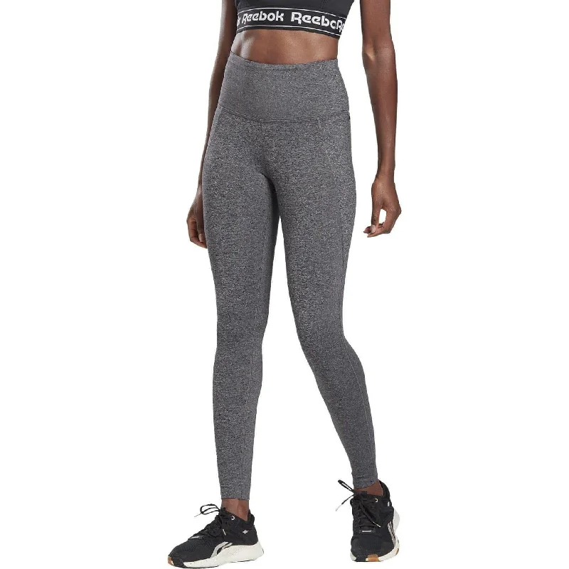 Reebok Lux 2.0 High Rise Womens Long Training Tights - Grey