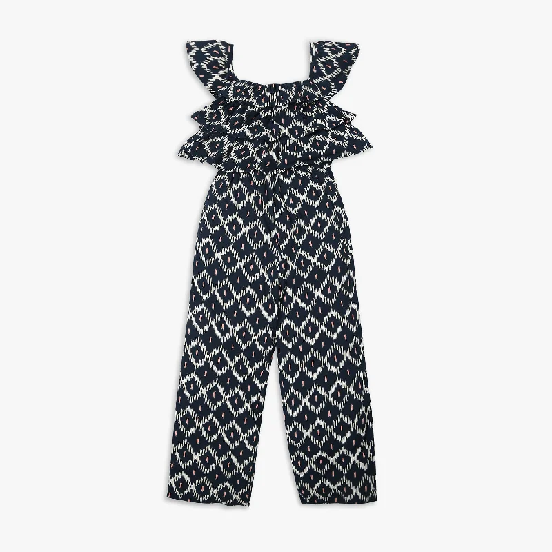 Girl's Regular Fit Printed Jumpsuits