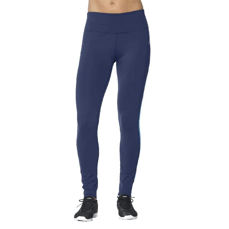 Asics Colour Block Womens 7/8 Running Tights - Blue