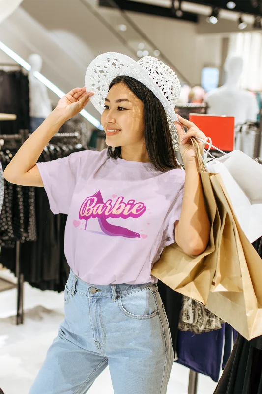 Barbie Sandal Printed Oversized T-shirt for women