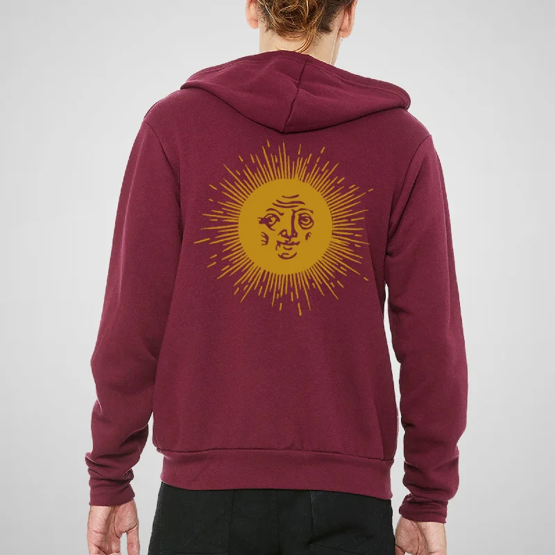 Golden Sun - Adult Unisex Sponge Fleece Full-Zip Hoodie