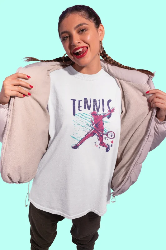 Tennis Printed Oversized T-shirt for women