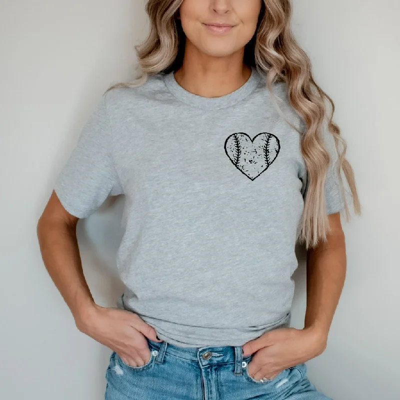 Baseball Distressed Heart Shirt, Baseball Mom TShirt, Baseball Fan Graphic Tee, Baseball Mom Gift