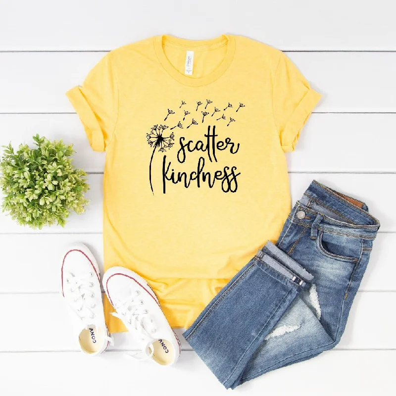 Scatter Kindness Shirt, Kindness Dandelion Graphic Tee, Be Kind TShirt, Kindness Gift for Her