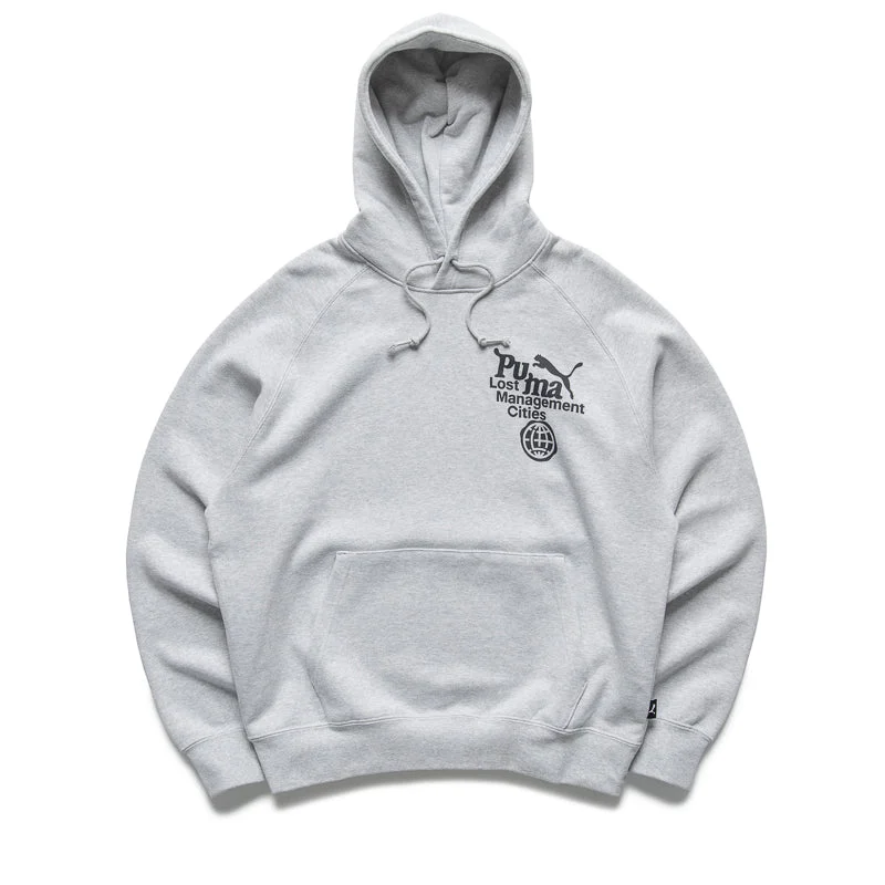 Lost Management Cities x Puma Hoodie - Light Gray Heather