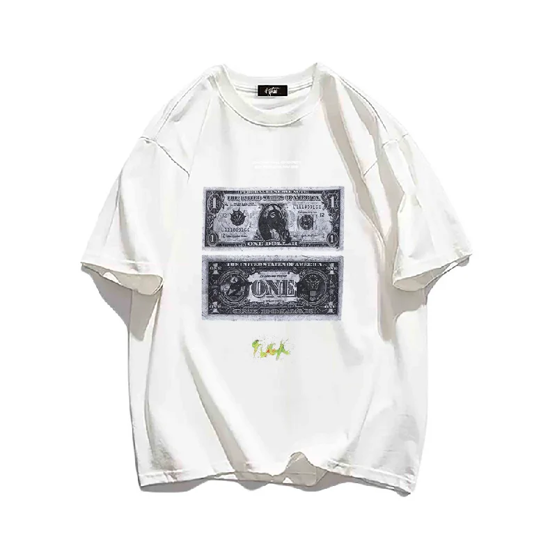 “Round Neck Banknote Tape” T-shirt