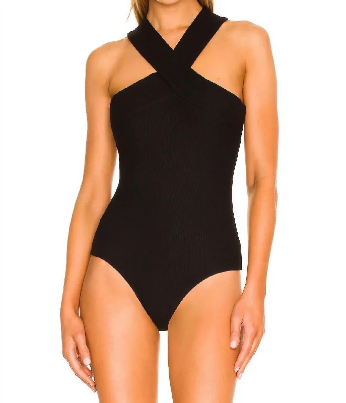 Top Floor Bodysuit In Black