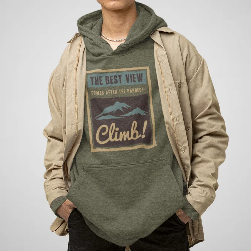 Best View Comes After the Hardest Climb - Adult Unisex Cotton/Poly Fleece Hoodie