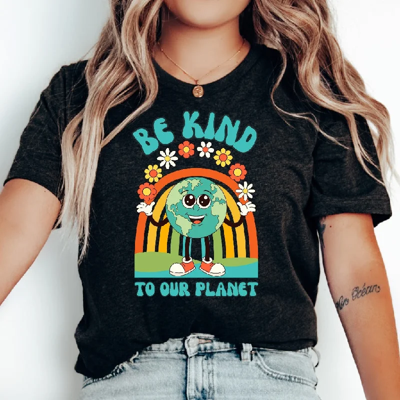 Be Kind to Our Planet Shirt, Earth Day TShirt, Retro Climate Change Graphic Tee, Planet Environmental Shirt