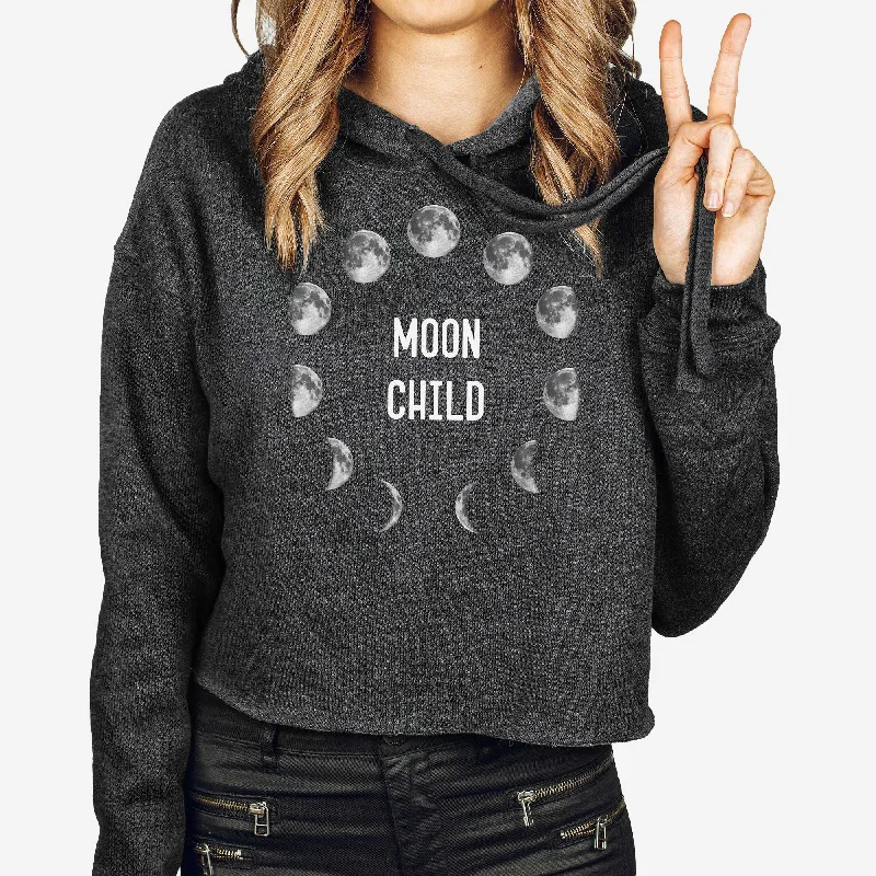 Moon Child - Women's Cropped Fleece Hoodie