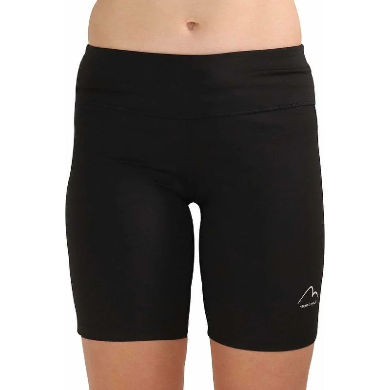 More Mile Excel Womens Short Running Tights - Black