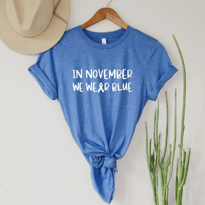 In November We Wear Blue Shirt, Diabetes Awareness, Diabetes Graphic Tee, Diabetic Gift