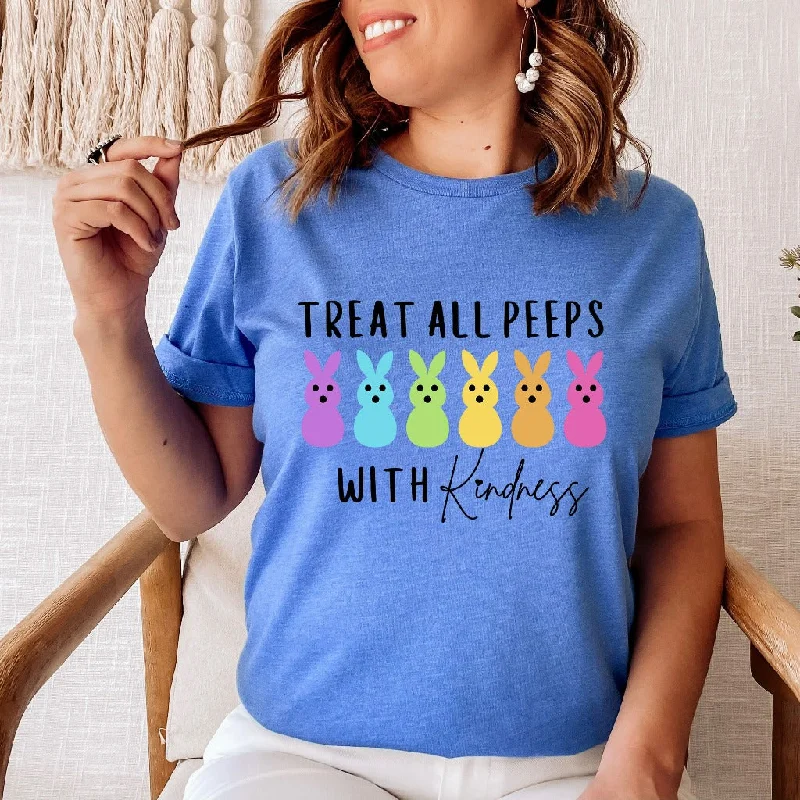 Treat All Peeps With Kindness Shirt, Teachers Easter TShirt, Easter Gift For Teacher, Teachers Easter Day Outfit