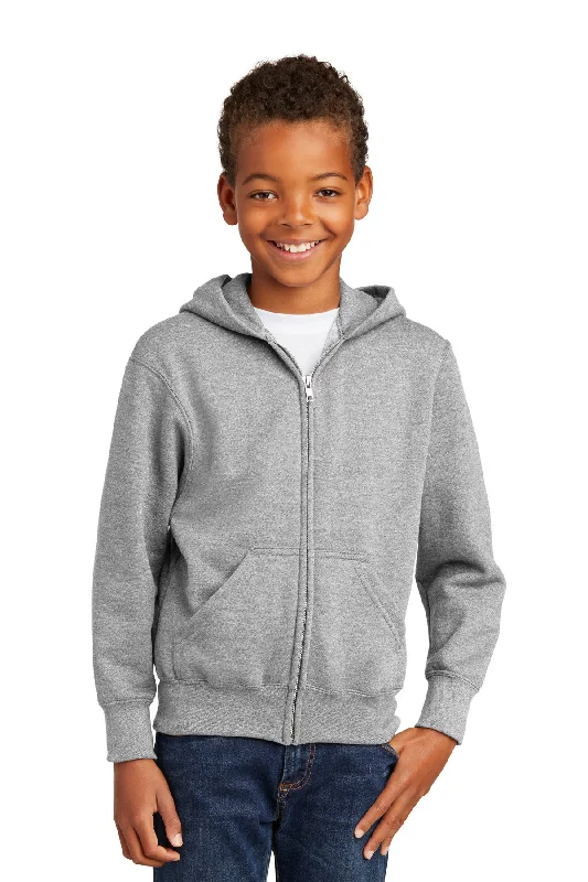 Port & Company - Youth Core Fleece Full-Zip Hooded Sweatshirt. PC90YZH