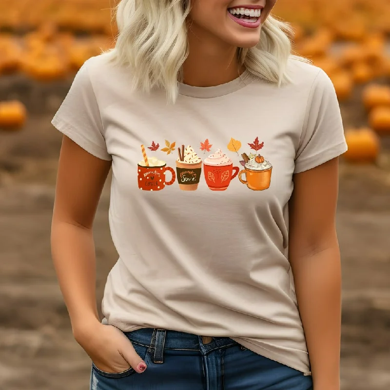 Pumpkin Spice Latte Halloween Shirt, PSL TShirt, Cute Halloween Coffee Graphic Tee