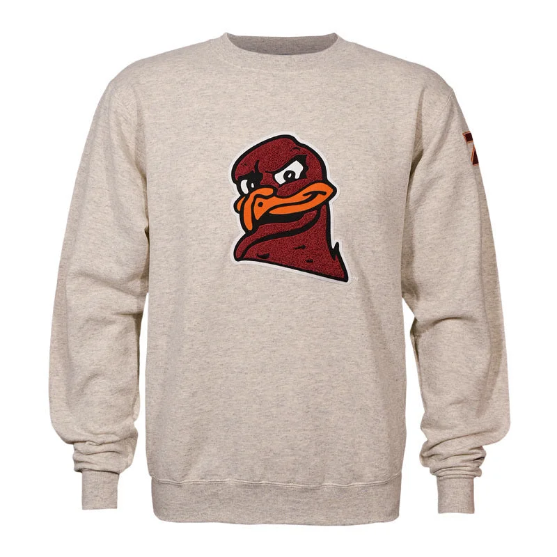 Virginia Tech HokieBird Logo Crew Sweatshirt: Oatmeal by Champion