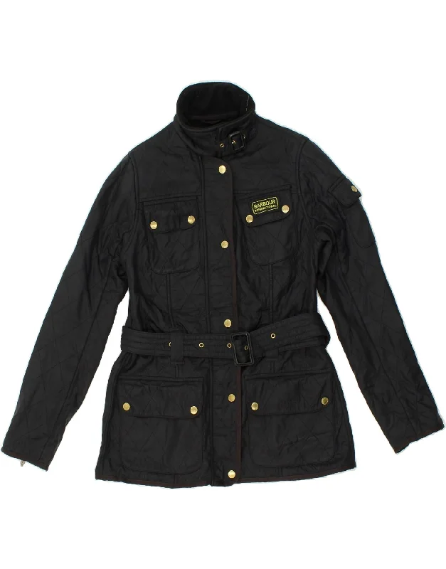 BARBOUR Womens Quilted Jacket UK 10 Small Black