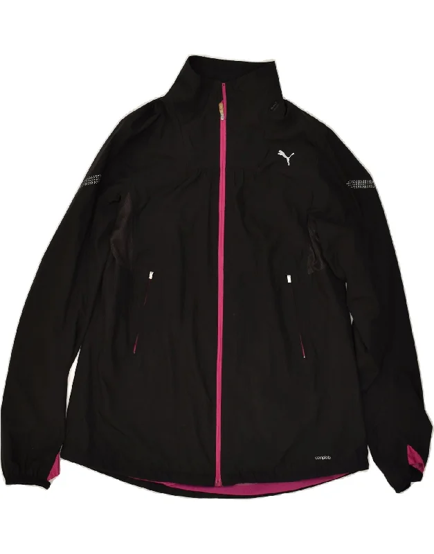 PUMA Womens Rain Jacket UK 12 Medium Black