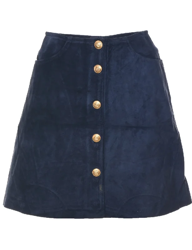 Suede A-line Skirt - S