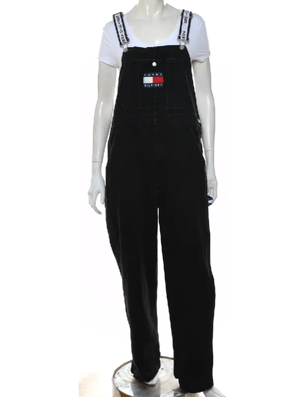 Tommy Hilfiger Black 1990s Dungarees - W40 L30