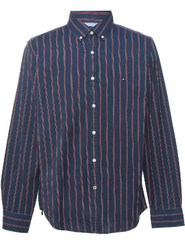 Tommy Hilfiger Navy Striped Shirt - L