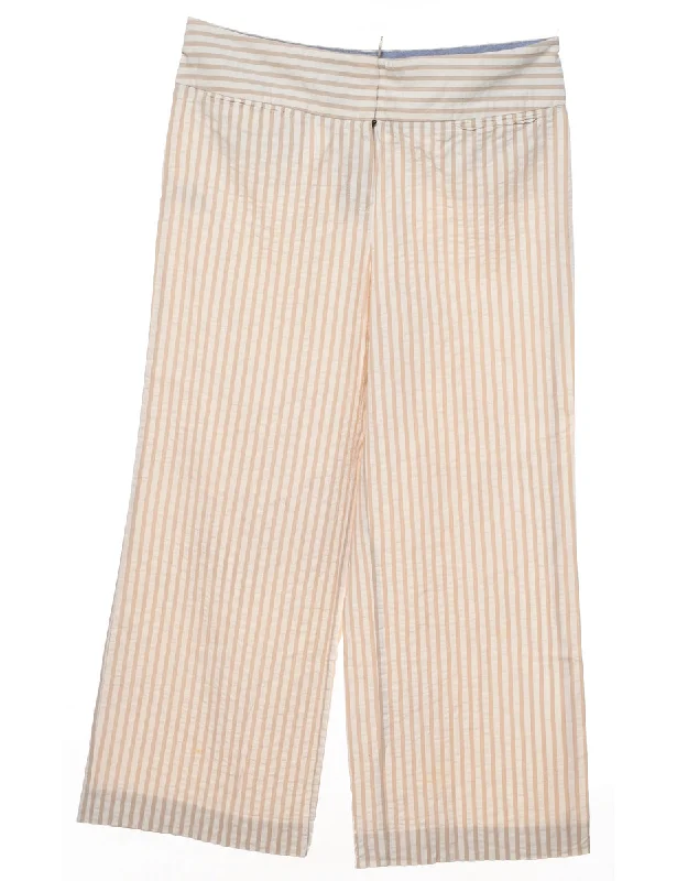 Tommy Hilfiger Striped Wide-Leg Y2K Trousers - W32 L29