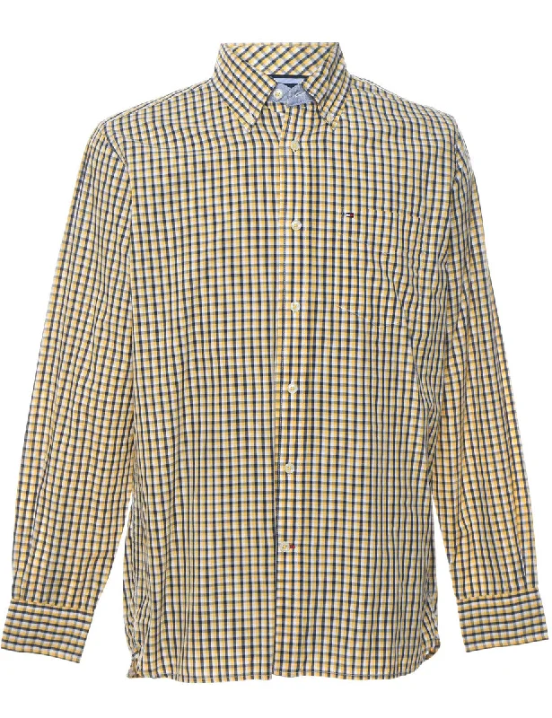 Tommy Hilfiger Yellow & Navy Checked Shirt - S