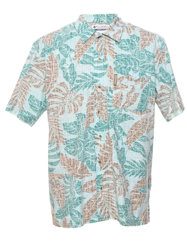 Turquoise Hawaiian Shirt - M