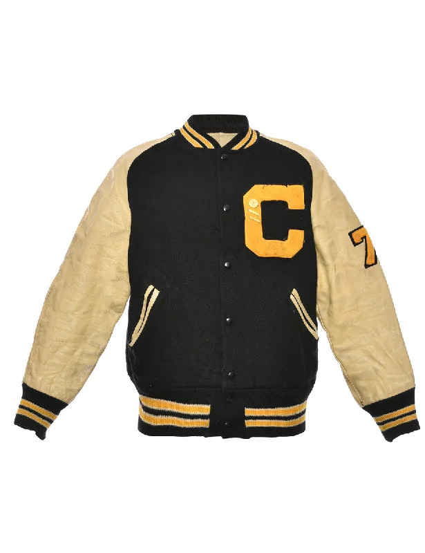 Unique Tiger Design Varsity Jacket - L