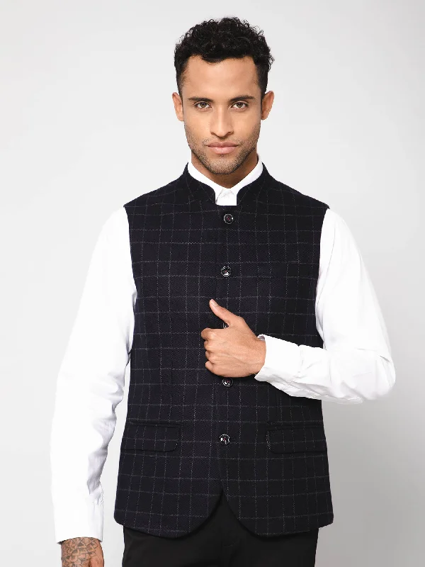 Men Black Waist Coat