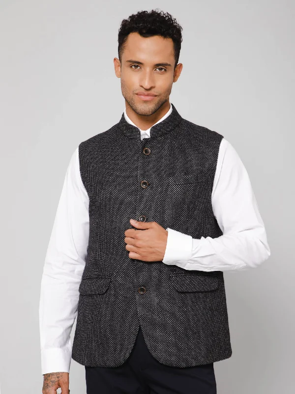 Men Black Waist Coat