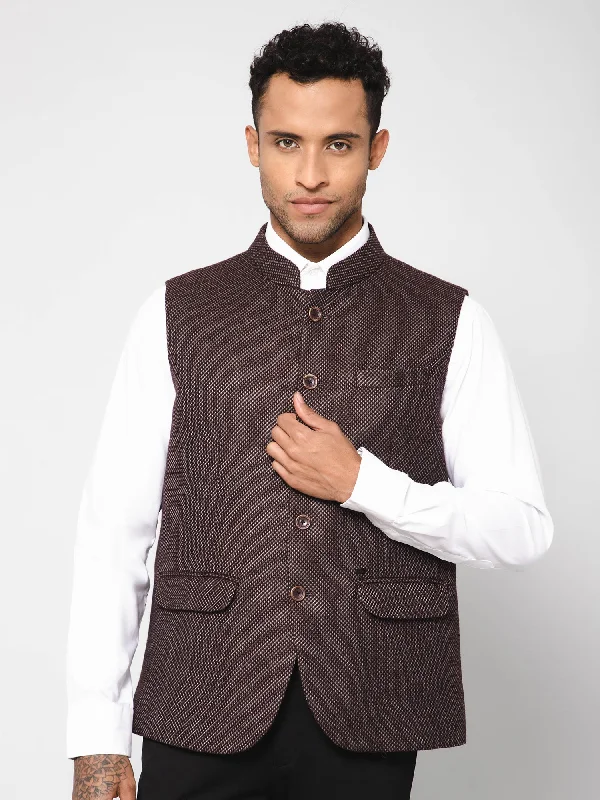 Men Wine Waist Coat