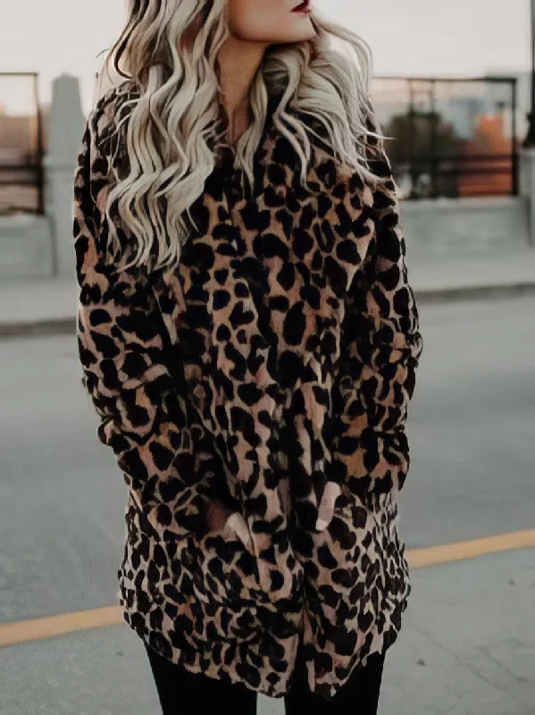 Edgy Leopard Print Coat