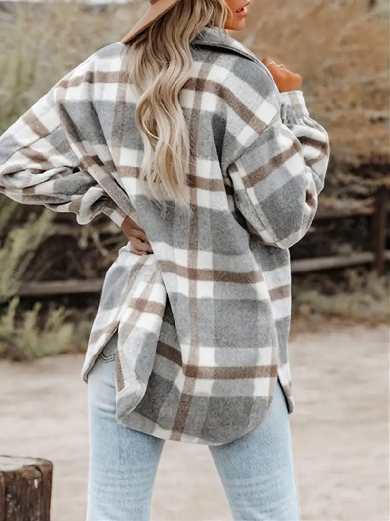 Warm Plaid Shirt Coat