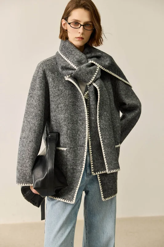 LILY Bouclé Wool Anti-Static Double-Faced Coat