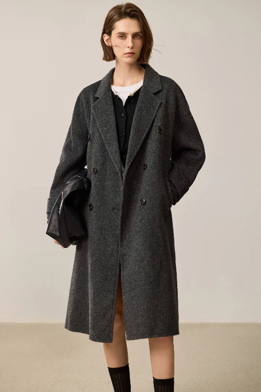 LILY Hepburn-Style Premium Double-Faced Wool Coat