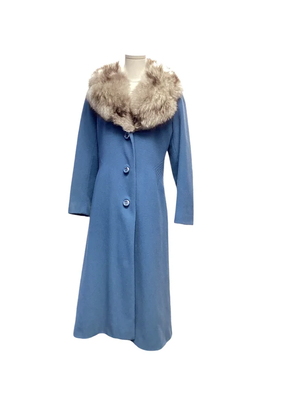 Women's Long Coat Blue Multi M