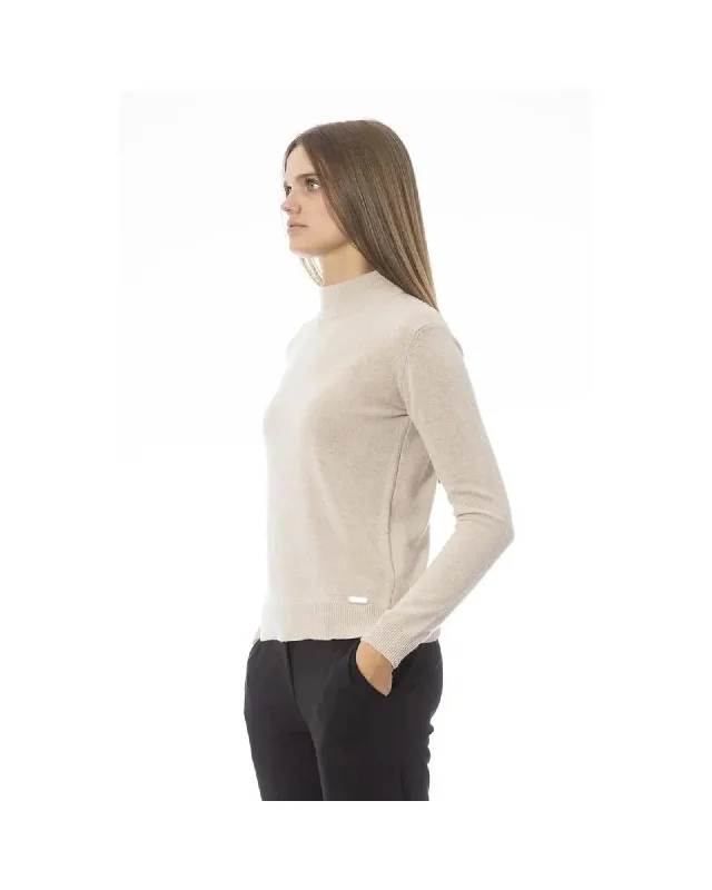 Baldinini Trend Women's Beige Fabric Sweater - M