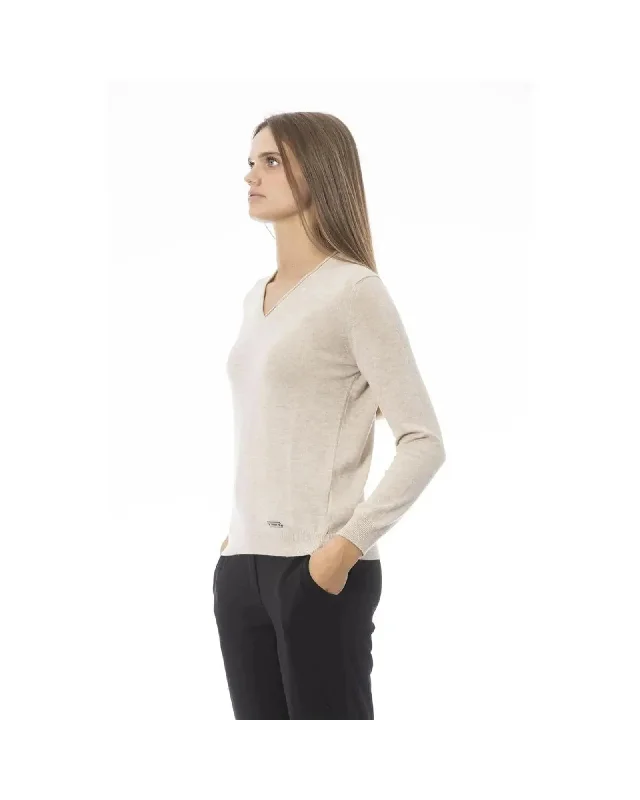 Baldinini Trend Women's Beige Polyamide Sweater - L