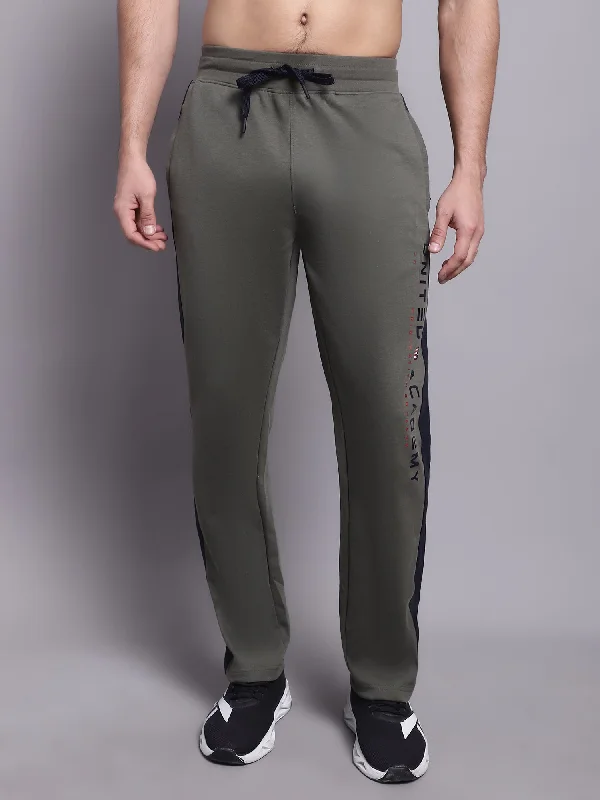 Men Olive Green Track Pant