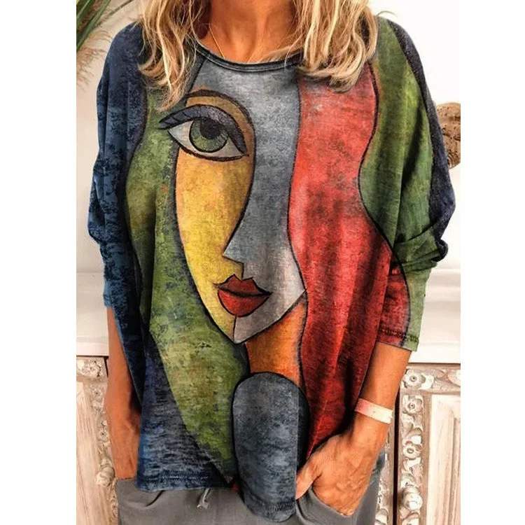 Plus Size Women'S Printed Loose T-Shirt Women Wholesale Clothing