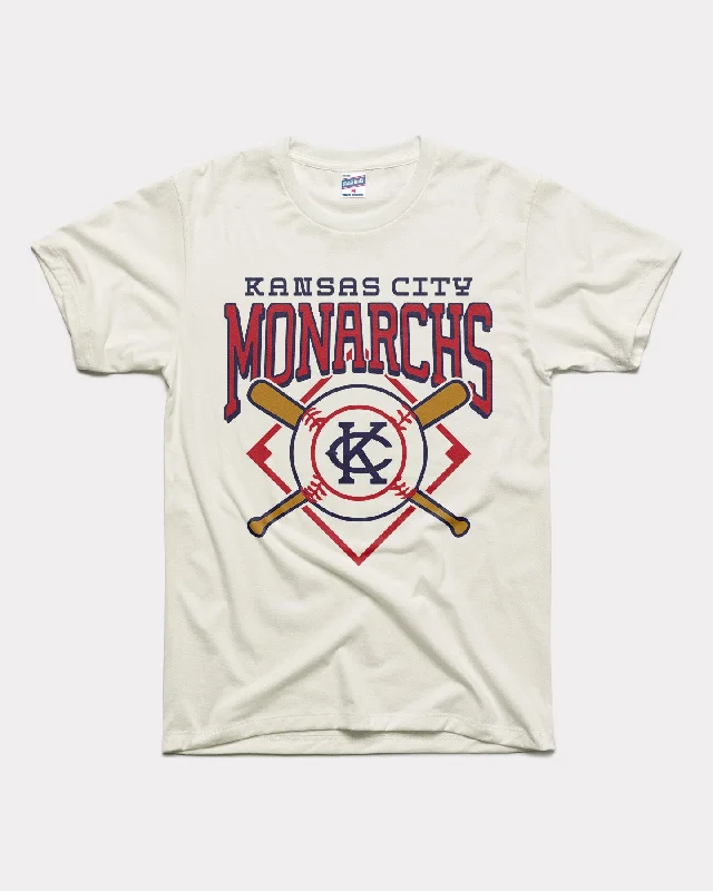 Kansas City Monarchs Diamond Vintage White T-Shirt