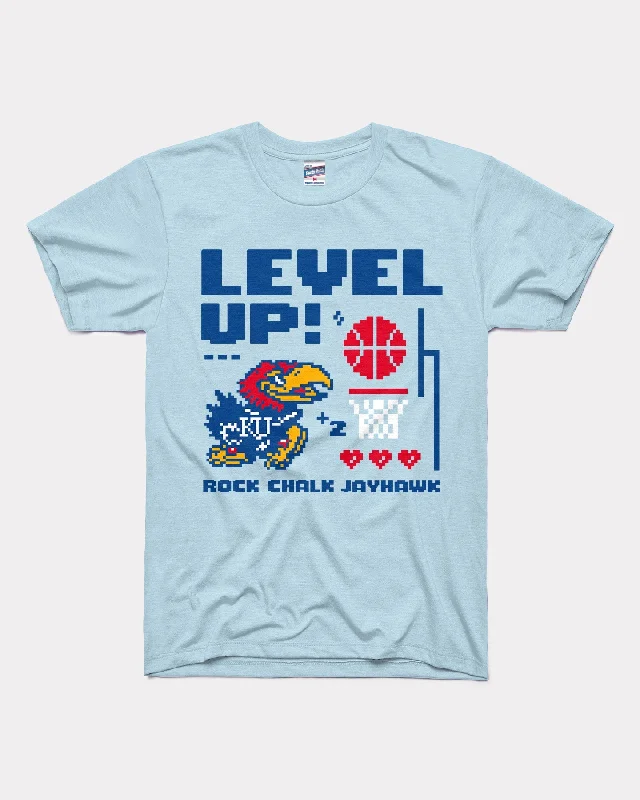 KU Jayhawks Level Up Powder Blue T-Shirt